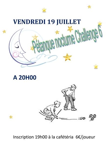 Challenge Pétanque 6 Nocturne Challenge Pétanque 6 Nocturne